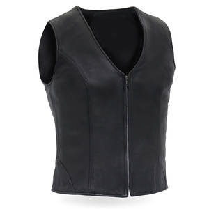 Chaleco de Punto de Cuero Genuino para Mujer, Transpirable, Cortavientos, Cálido para Invierno, con Cremallera, Prenda Exterior Informal y Ecológica, Precio Razonable - Product Image 1