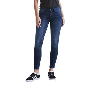 Jeans en denim décontractés pour femmes, taille plus, couleur unie, respirants, coupe droite, avec lavage délavé et ourlet fendu, fournisseur BD - Product Image 2