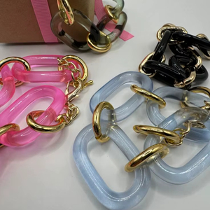 Soporte Grande de Resina Acrílica Morada con Eslabones de Cadena para Plantas, Colgador Decorativo para Interiores, Jardín, Pared o Techo, Cesta de Exhibición para Macetas, Venta al por Mayor - Product Image 1