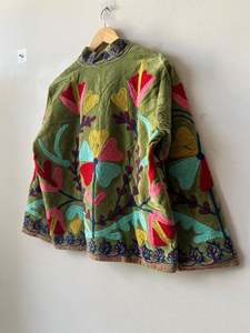 Chaqueta Larga Suzani Bordada a Mano, Elegante y Atractiva, para Mujer, Primavera 2026, Estilo Bohemio, Gitano, Crewel, Regalo Especial para Festivales - Product Image 2