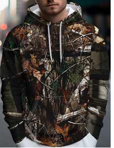 Sweat à capuche Performance pour homme, style sport et décontracté, camouflage, coupe droite, tricoté - Product Image 6