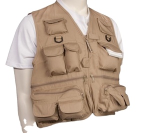 Gilet de chasse et de pêche multi-poches de haute qualité avec support de logo personnalisable - Product Image 1