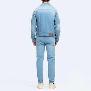 Quality Casual Embroidered Windproof Oversized Drop Shoulder Denim <b>Jeans</b> <b>Jacket</b> for Men Distressed <b>Black</b> 100% Cotton Winter - Product Image 2