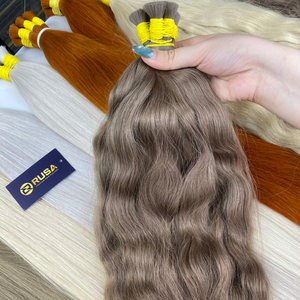 ผมต่อแบบสีบริสุทธิ์100กรัมทำจากเส้นผมมนุษย์สังเคราะห์แบบสองชั้น - Product Image 1