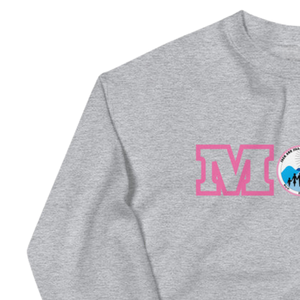 Sweat-shirt unisexe rose à col rond gris chiné, pull en molleton graphique à manches longues, décontracté, mode hiver, vêtement de tous les jours - Product Image 3