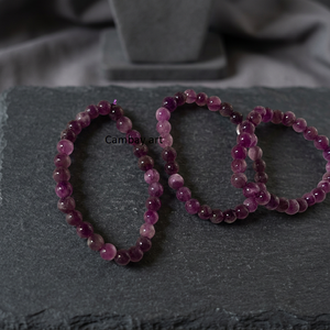 Natural Amethyst Stretch <b>Bracelet</b> Polished <b>Crystal</b> Bead Wholesale Gift Jewelry From Gujarat Stone Theme - Product Image 3