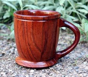 Eco Friendly Wooden Mug Handmade Solid Wood Coffee Cup Natural Finish Rustic Style Drinkware for Cafe Dining - Product Image 2