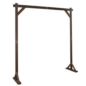 7.2ft Natural Wooden Wedding Arch Dark Brown Flower Arch <b>Backdrop</b> <b>Stand</b> for Event Decoration - Product Image 1