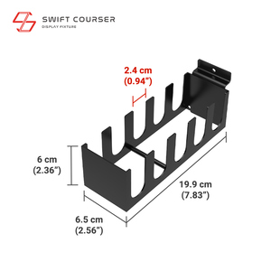 Soporte de exhibición para palas de pickleball de metal para slatwall de tienda de deportes - Product Image 2
