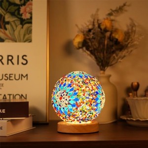 Farol Bohemio Artesanal de Madera de Mango con Mosaico de Vidrio Colorido al por Mayor - Product Image 5