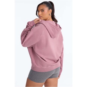 <b>Women's</b> <b>Cream</b> Oversized Hoodie <b>Fleece</b> Sweatshirt With Pockets Regular Sleeve Solid Color Autumn Wear - Product Image 5