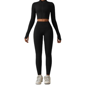 Conjunto de Top y Shorts de Cintura Alta Elástica de Doble Capa, de Secado Rápido, Transpirable, con Estampado Digital, de Spandex/Nylon, de Alta Calidad - Product Image 1