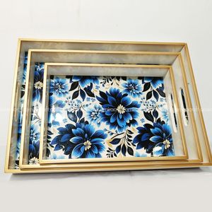 ถาดเสิร์ฟไม้ MDF ลายมีนา พรีเมียม หรูหรา คลาสสิก พร้อมหูจับ สำหรับใช้ในบ้าน งานแต่งงาน และร้านอาหาร - Product Image 5