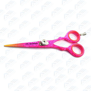 Ciseaux de coiffeur en papier enduit lame tranchante cisailles de salon en acier inoxydable allemand avec repose-doigt réglable - Product Image 5