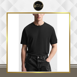 Vente exclusive de t-shirts pour hommes en coton 100% de qualité standard, couleur noire, taille grande, manches courtes, pour l'été - Product Image 2