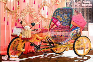 Couple entrée pousse-pousse indien pour décor de mariage Rikshaw Punjabi mariage mariée pour Photobooth mariage Couple entrée RikshawUK - Product Image 6