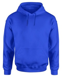 Sudadera con Capucha Negra para Hombre, Corte Regular, Color Sólido, Informal, de Algodón French Terry, para Otoño, Personalizable, Gruesa - Product Image 4