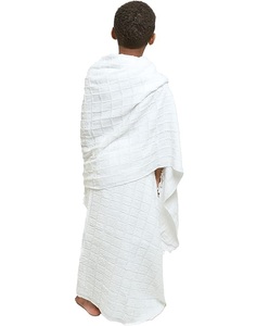 Nouvel ensemble Ihram pour enfants en pur coton 100% pour le Hajj et l'Omra, pour les prières, ensemble deux pièces pour hommes musulmans, tissu en serviette respirant, logo personnalisé - Product Image 6