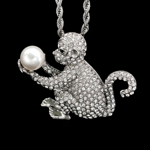 Collar con Colgante de Moda de Lujo con Incrustaciones de Moissanita Estilo Hip Hop para Hombres y Mujeres, Colección de Joyería para Fiestas - Product Image 4