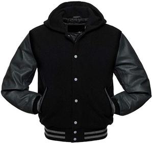 Canvas Patches Front Embroidered Custom Letterman Baseball Streetwear <b>Coat</b> Varsity Bomber Unisex Breathable V-neck Zipper - Product Image 4