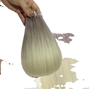 Extensions de cheveux humains 100% vierges, couleur 613, lisses, d'un seul donneur, super double trame, prix de gros, cheveux vierges - Product Image 4