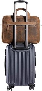 Urban Executive Genuine Leather Laptop Briefcase Minimalist Business Office Bag with Shoulder Strap Premium Handmade Work Bag - Product Image 6