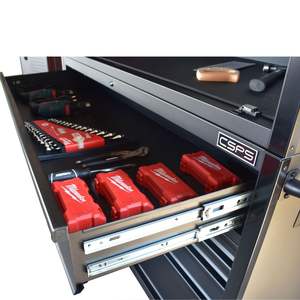 Heavy-Duty Steel Workbench Garage Cabinet With LED Light <b>Tool</b> Storage Solution <b>Mechanics</b> OEM&ODM <b>Box</b> Packaging Master Wholesale - Product Image 2