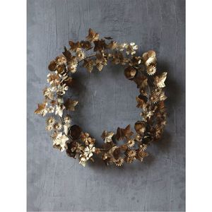 Modern Gold Metal <b>Leaf</b> <b>Wall</b> Wreath Luxury Iron Floral Hanging Art for Living Room Hotel Wedding <b>Decoration</b> <b>Decorative</b> Garland - Product Image 4