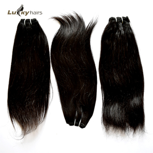 Remy Natural ninguno procesado químico sedoso onda recta paquete negro tejido onda suelta virgen 100% extensiones de cabello humano indio - Product Image 2