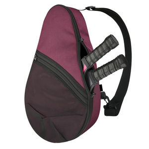Purple Nylon Tennis Racket Backpack With Zipper Closure Waterproof Sports Bag 30-40L Capacity - Product Image 1