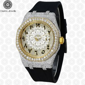 Reloj de Cristal de Lujo para Mujer Charm Jewells, Analógico de Cuarzo, Esfera Cuadrada en Oro Amarillo de 38 mm, Estilo Joyería de Moda - Product Image 2
