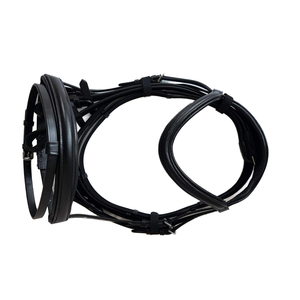 Bridon anatomique haut de gamme pour cheval islandais, en cuir véritable avec embout de tête et bride rembourrés, conçu pour le confort. - Product Image 1