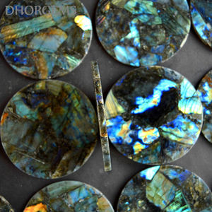 แผ่นหินลาบราดอไรต์ขัดเงาคุณภาพสูง สำหรับรองแก้ว เครื่องดื่ม ของใช้บนโต๊ะอาหาร เหมาะสำหรับใช้ในบ้านหรือบนโต๊ะ - Product Image 3