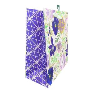 Sacs en papier cadeau fleur estampage à chaud écologique avec cordon et matériau recyclable - Product Image 4