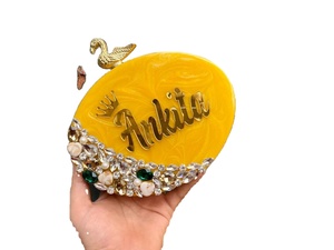 MOP Filled Metal Resin <b>Box</b> <b>Clutch</b> <b>Bag</b> Acrylic Customized Designs Available - Product Image 3