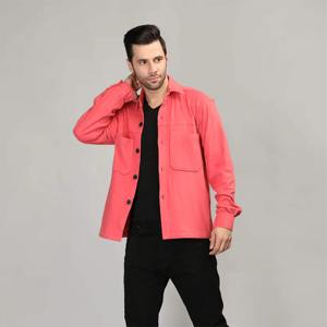 Chemises pour hommes de qualité supérieure OEM ODM, en flanelle à carreaux, manches longues, boutonnées, en coton chaud avec doublure en polaire, avec poches, décontractées - Product Image 3