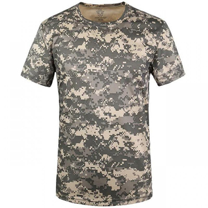 Camiseta de Camuflaje de Manga Corta para Hombre, Cuello Redondo, Corte Regular, Secado Rápido, Poliéster, Ropa Casual, Estampado - Product Image 5
