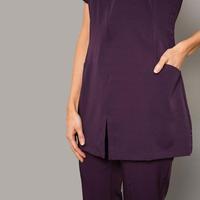 Tunique personnalisée avec logo pour adultes, uniforme de salon de beauté, coton et polyester respirant, pour coiffeur, massothérapeute, spa, meilleure qualité