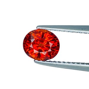 Pierre précieuse naturelle de grenat Spessartite rouge-orange, taille ovale, provenant de Namibie, pierre brute pour la création de bijoux et la conception de bagues - Product Image 2