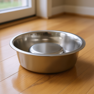 Tazón de Alimentación Lenta de Acero Inoxidable para Mascotas, 1.1 L, Diámetro 21 cm, para Perros y Gatos - Product Image 3