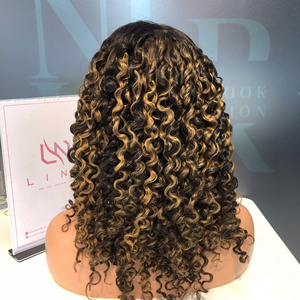 Precio al por mayor 100% Raw Virgin Vietnamese Human Lace Wig Weft Curly Dark Ginger Piano Color Super Double Drawn Extensiones de cabello - Product Image 1