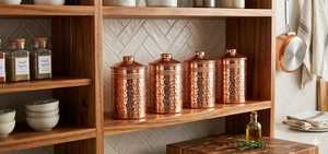 Luxury Handmade Copper <b>Jar</b> Canister Vintage Design Dishwasher Safe Eco-Friendly Food Storage Vessel Kitchen <b>Spice</b> Container Tea - Product Image 1