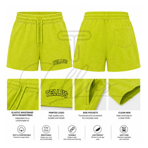 Wholesale Custom <b>Women's</b> Sweat Shorts New Fashion Breathable Cotton Casual Shorts Elastic custom logo Sweat shorts for <b>women</b> - Product Image 6