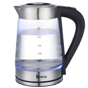 ZOKOP HD 250 Electric Kettle 110V 1200W 2.5L Capacity Blue Glass Design - Product Image 2