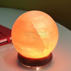 Himalayan <b>Mini</b> Salt Lamp Carved Modern Design Warm Lighting Calming Glow Home Decor Bedroom Pakistan - Product Image 3