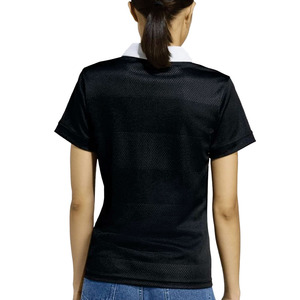 เสื้อเจอร์ซีย์อเมริกันฟุตบอลแบบตาข่ายสไตล์เรโทรสั่งทำพิเศษ คุณภาพสูง น้ำหนักเบา มีปก เสื้อยืดสีดำสำหรับผู้หญิง รับผลิตแบบ OEM ODM ขายส่ง - Product Image 4