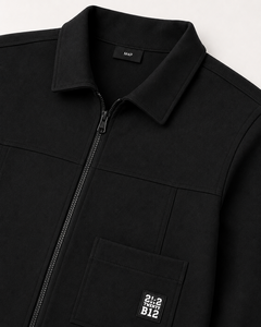 Black women's <b>Zip</b> <b>Up</b> <b>Jacket</b> Casual Collar Outerwear Windproof Breathable Long Sleeve Coat for Autumn Winter - Product Image 3