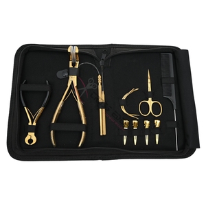 Kit de Herramientas para Extensiones de Cabello con Aplicador de Cinta Adhesiva, Herramienta de Eliminación de Fusión U-Tip, Peine de Cola Metálica, Tijeras de Precisión para Cortar Hilos - Product Image 1