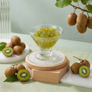 Perles de boba éclatantes au kiwi de Taïwan en gros, billes de jus fruitées éclatantes, garniture 3,4 kg pour les fournitures des salons de thé et des bubble tea - Product Image 1