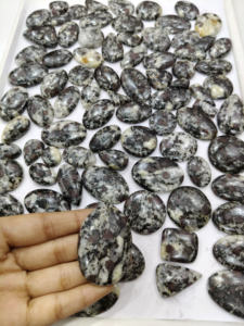 100% qualité naturelle naturel Indigo Gabbro pierre de palmier en gros Merlinite guérison pierre de palmier pour guérir la méditation de mise à la terre - Product Image 3